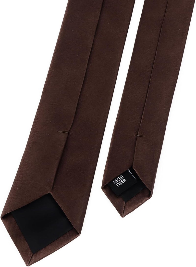 DR ANISON Skinny Tie Men Women 2" (5CM) Slim Necktie Solid Thin Ties Formal - Image 3